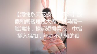 【清纯系天花板学生萌妹】放假和闺蜜赚钱大秀，双马尾一脸清纯，撩起短裙看穴，中指插入猛扣，年龄不大骚的很