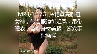 [MP4/1.17G] 冷艳型高颜值女神，带着眼镜御姐风，吊带睡衣，苗条身材美腿，掰穴手指揉搓