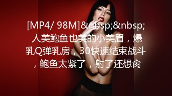 [MP4/ 98M]&nbsp;&nbsp; 人美鲍鱼也美的小美眉，爆乳Q弹乳房，30快速结束战斗，鲍鱼太紧了，射了还想肏