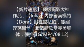 【新片速遞】 顶级摄影大神作品，【luka】内部售卖模特【Dora】眼镜娘私拍，狐媚淫荡黑丝，超清晰欣赏完美胴体，强推[1G/MP4/08:12]